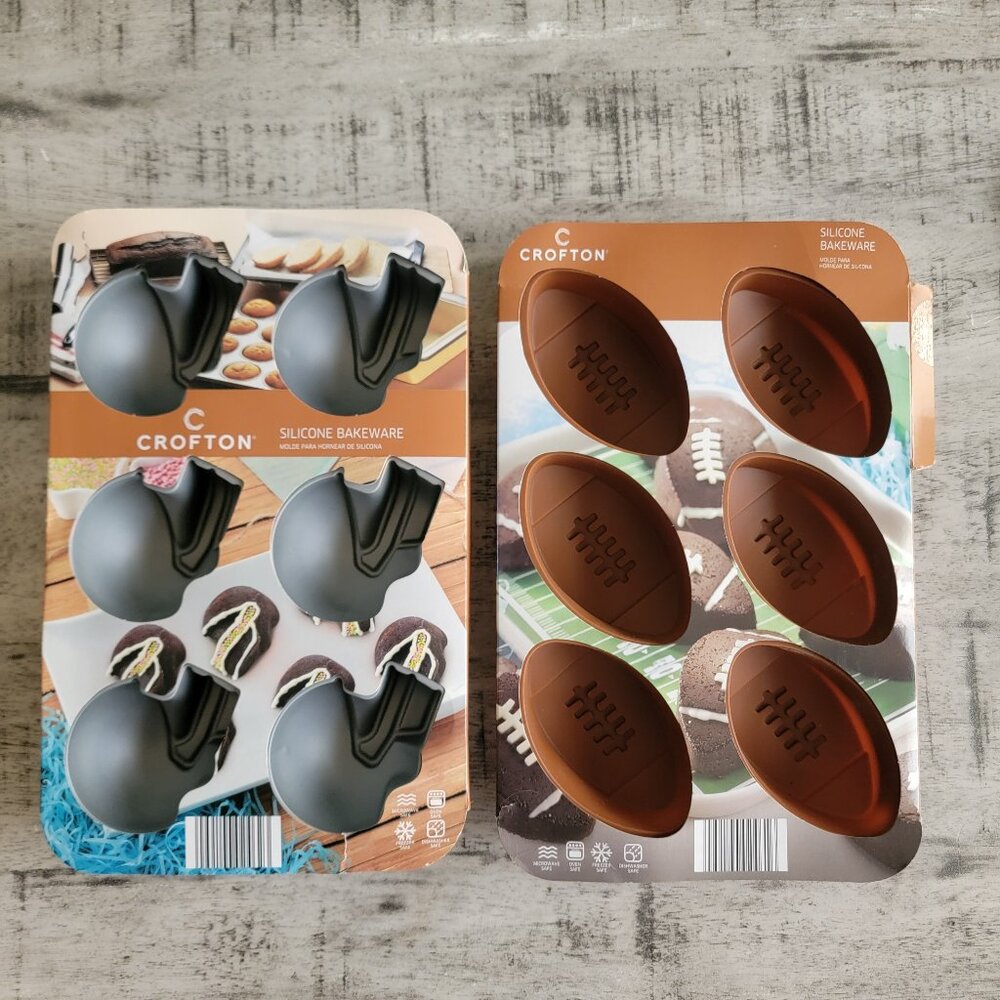 Football and Helmet Silicone Bakeware by Crofton